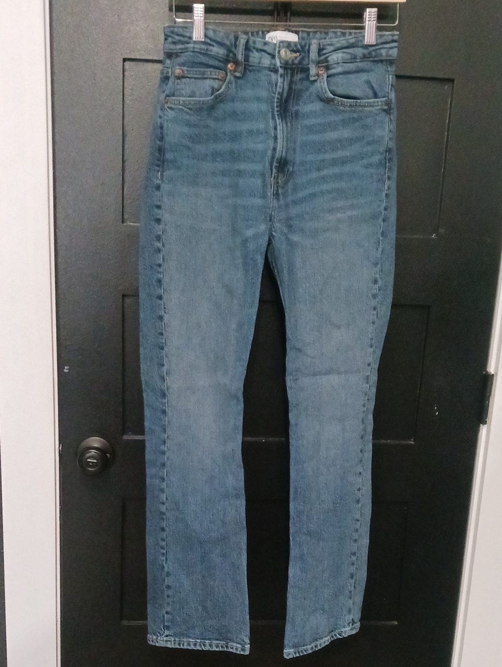 ZARA ⁸Classic High-Rise Straight Leg Women’s Jeans - Light Blue